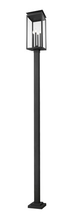 Nova Four Light Outdoor Post Mounted Fixture (5018PHBS-536P-BK) Nova Four Light Outdoor Post Mounted Fixture (5018PHBS-536P-BK)