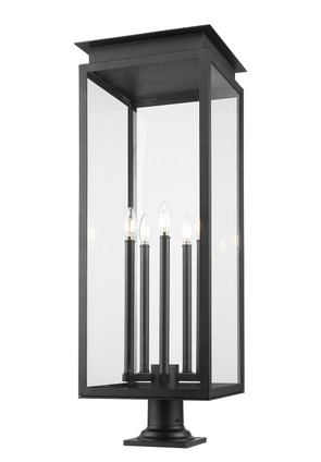 Nova Five Light Outdoor Pier Mounted Fixture (5018PHXLR-533PM-BK)