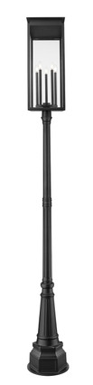 Nova Five Light Outdoor Post Mounted Fixture (5018PHXLR-564P-BK)