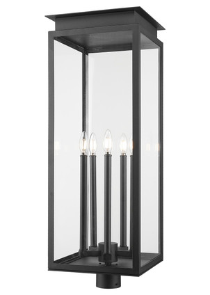 Z-Lite - 5018PHXLR-BK - Five Light Outdoor Post Mount Fixture - Nova - Black