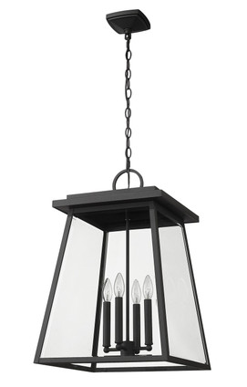 Broughton Four Light Outdoor Chain Mount Ceiling Fixture (521CHXL-BK) Broughton Four Light Outdoor Chain Mount Ceiling Fixture (521CHXL-BK)