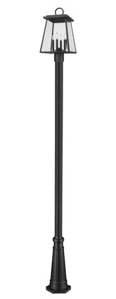 Broughton Four Light Outdoor Post Mounted Fixture (521PHBR-519P-BK) Broughton Four Light Outdoor Post Mounted Fixture (521PHBR-519P-BK)