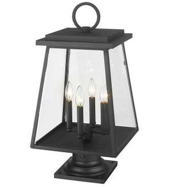 Broughton Four Light Outdoor Pier Mounted Fixture (521PHBR-533PM-BK) Broughton Four Light Outdoor Pier Mounted Fixture (521PHBR-533PM-BK)