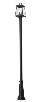 Broughton Two Light Outdoor Post Mounted Fixture (521PHMR-519P-BK)