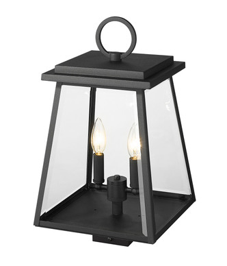 Broughton Two Light Outdoor Post Mount Fixture (521PHMS-BK)