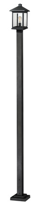 Z-Lite - 531PHBS-536P-BK - One Light Outdoor Post Mounted Fixture - Portland - Black