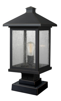 Z-Lite - 531PHBS-SQPM-ORB - One Light Outdoor Pier Mounted Fixture - Portland - Oil Rubbed Bronze