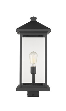 Z-Lite - 531PHBXLS-BK - One Light Outdoor Post Mount Fixture - Portland - Black