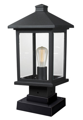 Z-Lite - 531PHMS-SQPM-BK - One Light Outdoor Pier Mounted Fixture - Portland - Black