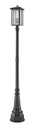 Z-Lite - 554PHXLR-564P-BK - Three Light Outdoor Post Mounted Fixture - Aspen - Black