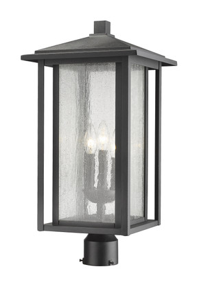 Z-Lite - 554PHXLR-BK - Three Light Outdoor Post Mount Fixture - Aspen - Black