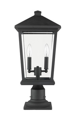 Beacon Two Light Outdoor Pier Mounted Fixture (568PHBR-533PM-BK)