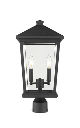 Z-Lite - 568PHBR-BK - Two Light Outdoor Post Mount Fixture - Beacon - Black