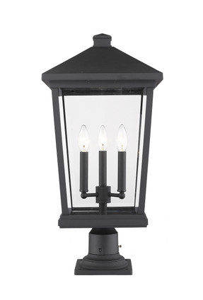 Z-Lite - 568PHXLR-533PM-BK - Three Light Outdoor Pier Mounted Fixture - Beacon - Black