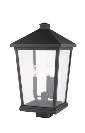 Beacon Three Light Outdoor Post Mount Fixture (568PHXLS-BK)
