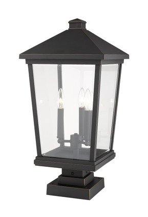 Beacon Three Light Outdoor Pier Mounted Fixture (568PHXLS-SQPM-ORB)