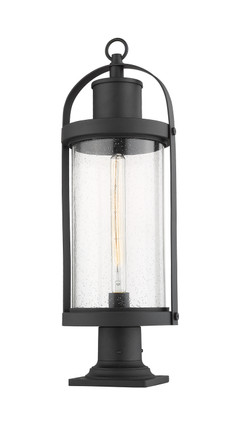 Roundhouse One Light Outdoor Pier Mounted Fixture (569PHB-533PM-BK)
