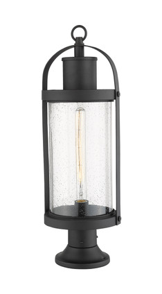 Roundhouse One Light Outdoor Pier Mounted Fixture (569PHB-553PM-BK)
