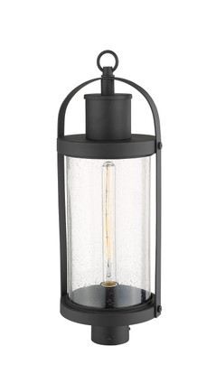 Roundhouse One Light Outdoor Post Mount Fixture (569PHB-BK)