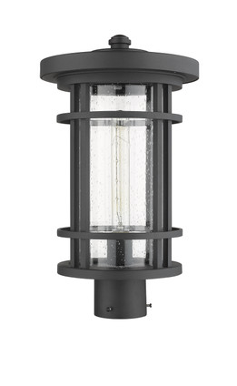 Jordan One Light Outdoor Post Mount Fixture (570PHB-BK)