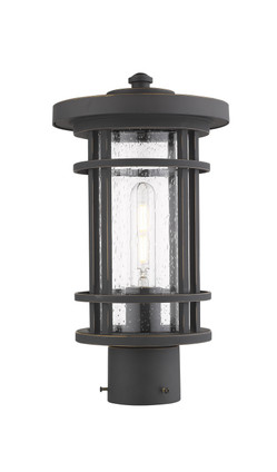 Z-Lite - 570PHM-ORB - One Light Outdoor Post Mount Fixture - Jordan - Oil Rubbed Bronze