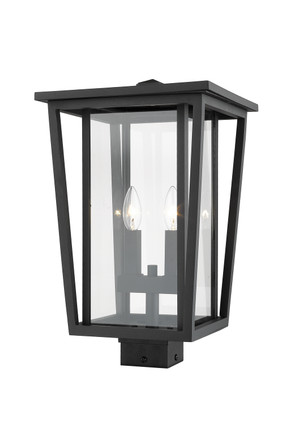 Seoul Two Light Outdoor Post Mount Fixture (571PHBS-BK)