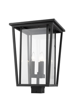 Seoul Three Light Outdoor Post Mount Fixture (571PHXLS-BK)