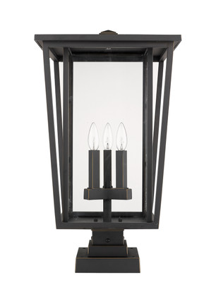 Seoul Three Light Outdoor Pier Mounted Fixture (571PHXLS-SQPM-ORB)