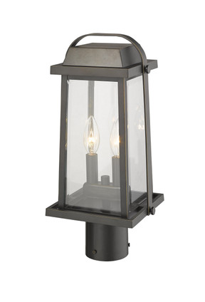 Millworks Two Light Outdoor Post Mount Fixture (574PHMR-ORB)