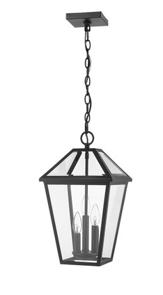 Talbot Three Light Outdoor Chain Mount Ceiling Fixture (579CHB-BK)