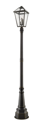 Z-Lite - 579PHXLR-564P-ORB - Three Light Outdoor Post Mounted Fixture - Talbot - Oil Rubbed Bronze