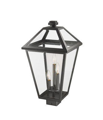 Talbot Three Light Outdoor Post Mount Fixture (579PHXLS-BK)