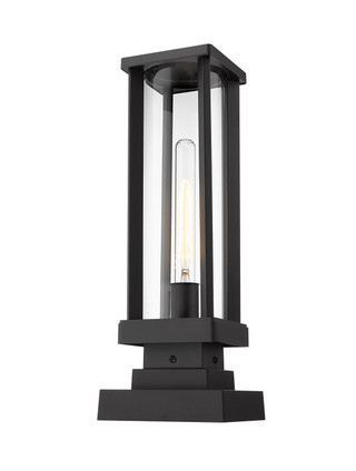 Z-Lite - 586PHMS-SQPM-BK - One Light Outdoor Pier Mounted Fixture - Glenwood - Black