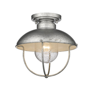 Z-Lite - 590F-GV - One Light Outdoor Flush Mount - Ansel - Galvanized Z-Lite - 590F-GV - One Light Outdoor Flush Mount - Ansel - Galvanized