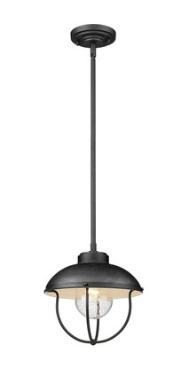Z-Lite - 590P-BK - One Light Outdoor Pendant - Ansel - Black Z-Lite - 590P-BK - One Light Outdoor Pendant - Ansel - Black