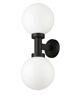 Laurent Two Light Outdoor Wall Sconce (597M2-BK) Laurent Two Light Outdoor Wall Sconce (597M2-BK)