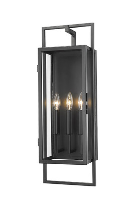 Z-Lite - 598B-BK - Three Light Outdoor Wall Light - Lucian - Black Z-Lite - 598B-BK - Three Light Outdoor Wall Light - Lucian - Black