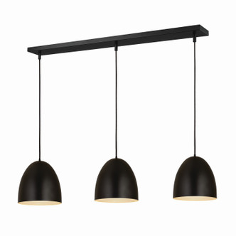 Z-Lite - 6012P12-3L-SBK - Three Light Pendant - Z-Studio - Satin Black