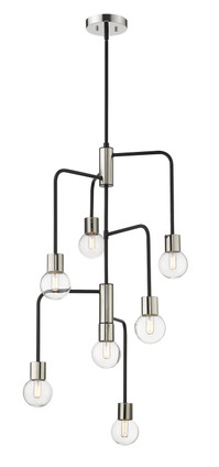 Z-Lite - 621-7MB-PN - Seven Light Chandelier - Neutra - Matte Black + Polished Nickel