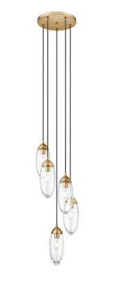 Z-Lite - 651P-5R-RB - Five Light Chandelier - Arden - Rubbed Brass