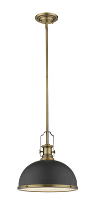Z-Lite - 725P12-BRZ+HBR - One Light Pendant - Melange - Bronze + Heritage Brass