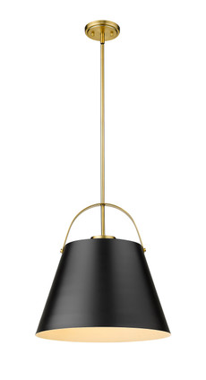 Z-Lite - 726P18-MB+HBR - One Light Pendant - Z-Studio - Matte Black + Heritage Brass