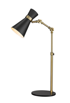 Z-Lite - 728TL-MB-HBR - One Light Table Lamp - Soriano - Matte Black + Heritage Brass