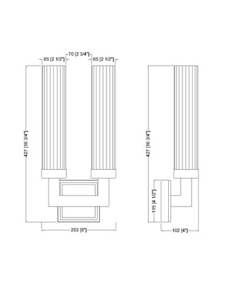 Beau Two Light Wall Sconce (740-2S-BN)