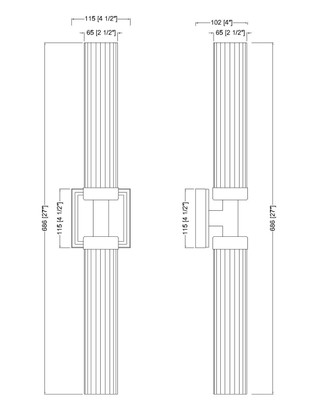 Beau Two Light Wall Sconce (740-2W-MB)
