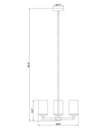 Thayer Three Light Chandelier (742-3LG)
