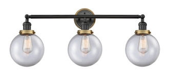 Innovations - 205BK-BPBB-HRBB-G202-8 - Three Light Bath Vanity - Franklin Restoration - Matte Black