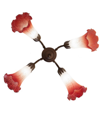Pink/White Four Light Fan Light (247651)