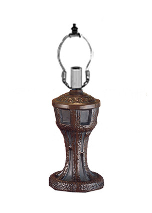 Meyda Tiffany - 25019 - One Light Table Base - Moose At Dusk - Rust