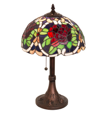 Meyda Tiffany - 251062 - One Light Table Lamp - Renaissance Rose - Mahogany Bronze